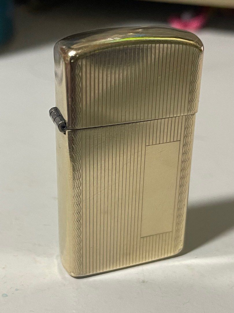 ZIPPO slim 10K G.F イタリック vintage Slim 10k Gold filled Zippo
