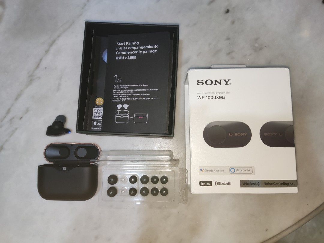 Sony WF1000 XM3 casing and left earbud, Audio, Earphones on Carousell