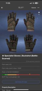 Specialist glove buckshot (BS)