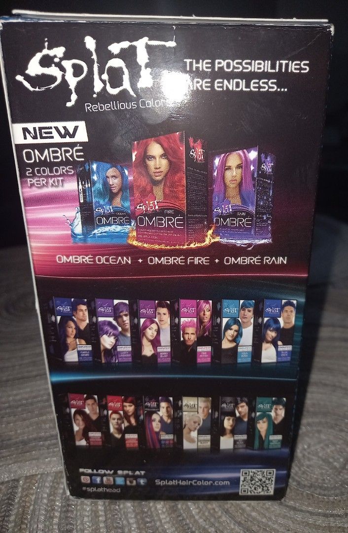 SPLAT VIBRANT BLUE HAIR COLOR Pls read instructions and see photos ...