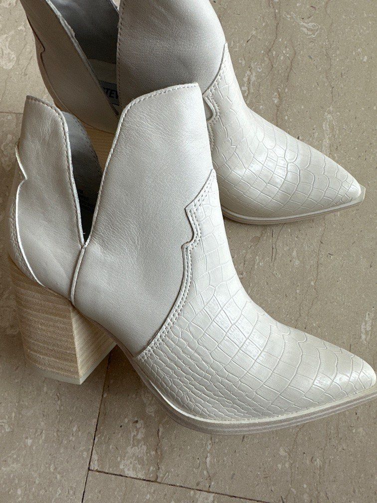 White booties steve sale madden