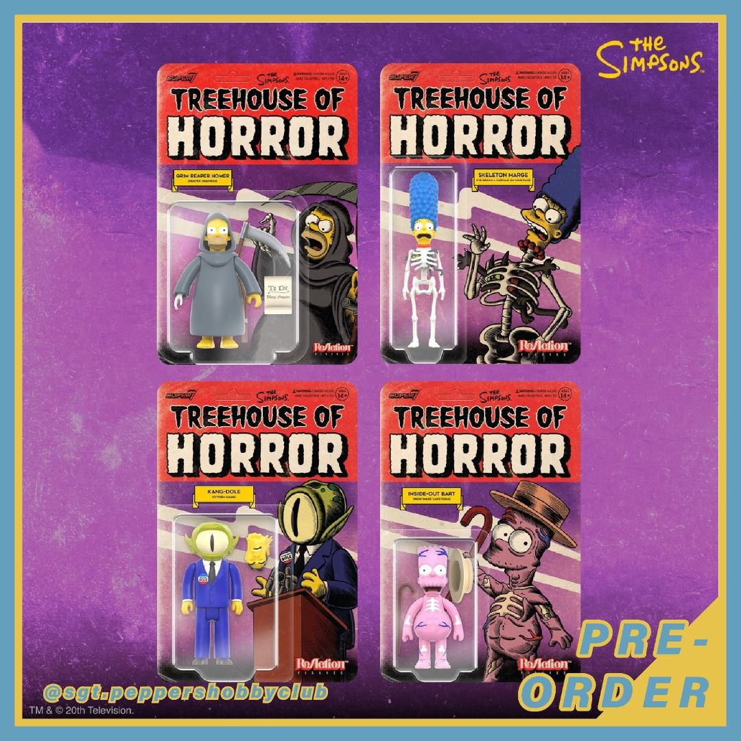 Super 7 The Simpsons ReAction Figures Wave 3 Treehouse of Horror Grim
