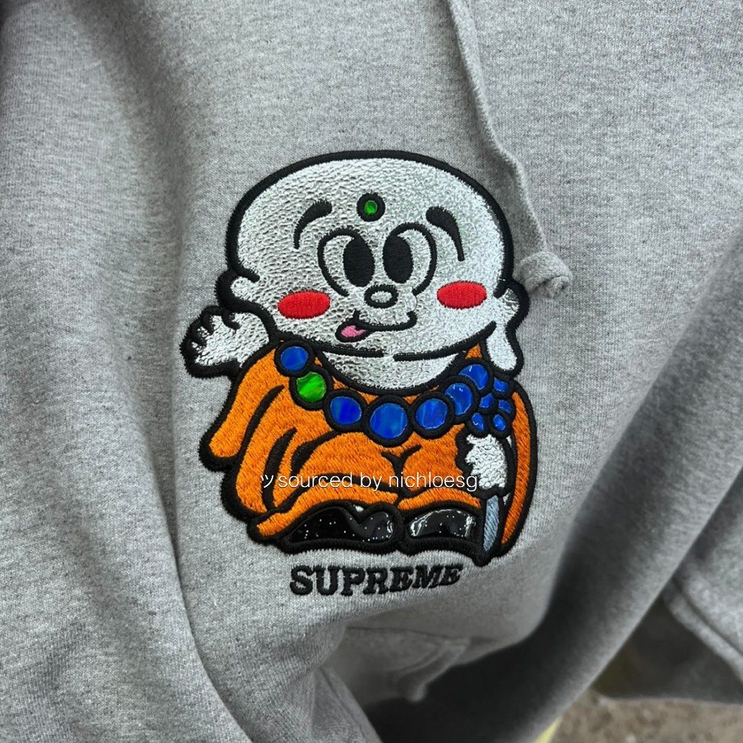 SUPREME AOI BUDDHA HOODED SWEATSHIRT, Men's Fashion, Tops & Sets