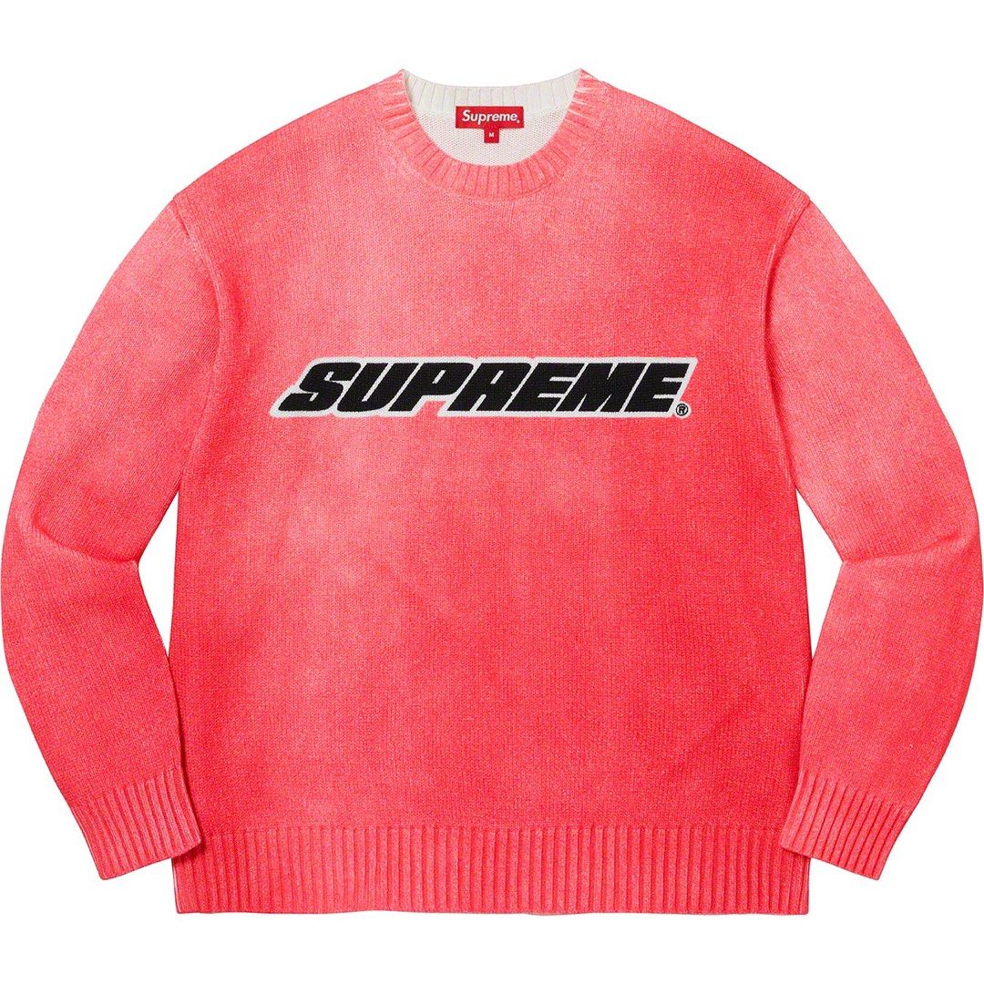 SUPREME PRINTED WASHED SWEATER, Men's Fashion, Tops & Sets 