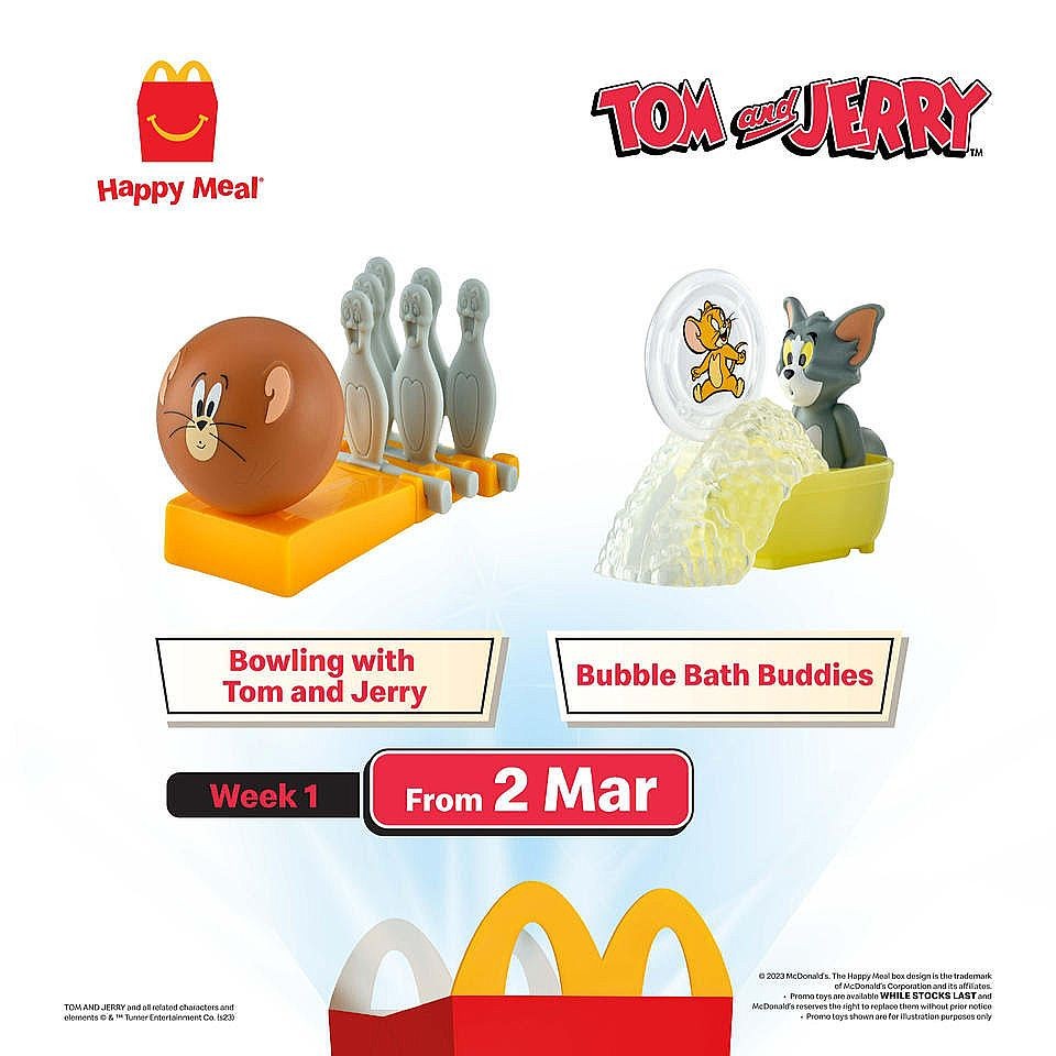 Tom And Jerry Mcdonald'S Happy Meal Toys 2023, Hobbies & Toys, Toys & Games  On Carousell