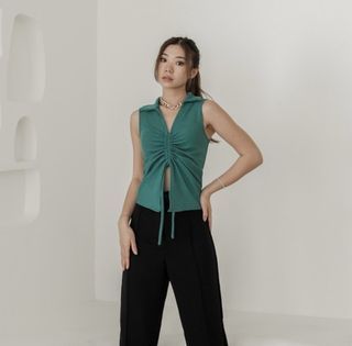 Tosca Knit Top | Green Tanktop