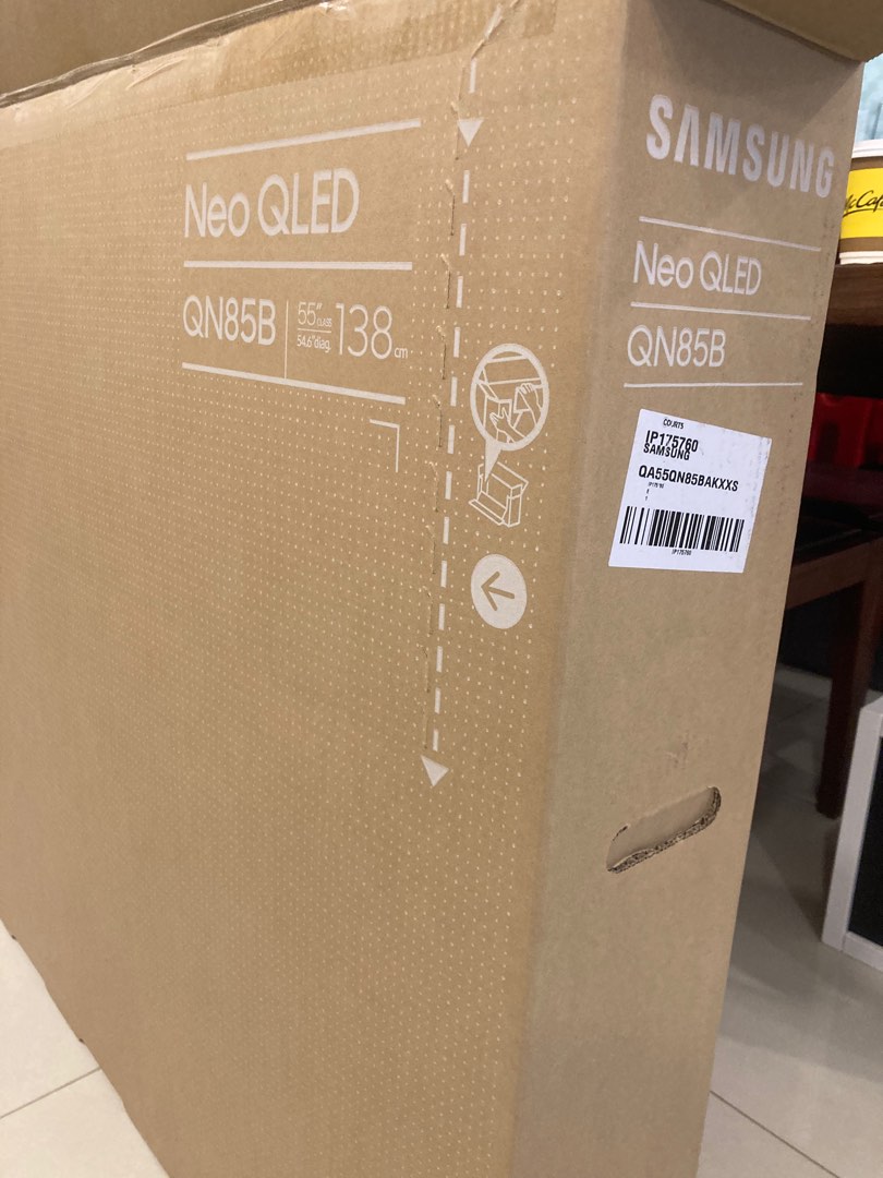 TV BOX ONLY 144 cm x 84 cm Samsung Neo Qled 55 inch smart tv, TV & Home ...