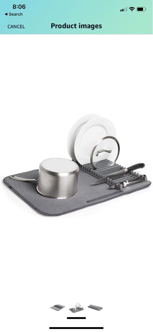 Umbra Urdu dish rack with micro fibre cloth, Furniture & Home Living