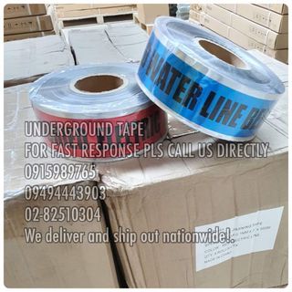 Underground tape Water Electric Line Below