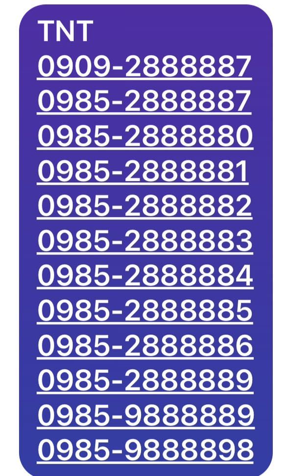 VANITY SIM (Category: Sim Cards) located in San Juan City. Submitted by marivicvictoriareyes (Listing ID 1218429947, Image 1). Description: VANITY SIM LUCKY NUMBER PERSONAL NUMBER BUSINESS NUMBER.