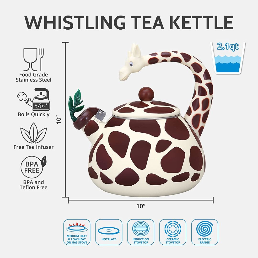 Whistling Tea Kettle for Stove Top Enamel on Steel Teakettle, Supreme  Housewares Pineapple Design Teapot Water Kettle Cute Kitchen Accessories  Teteras