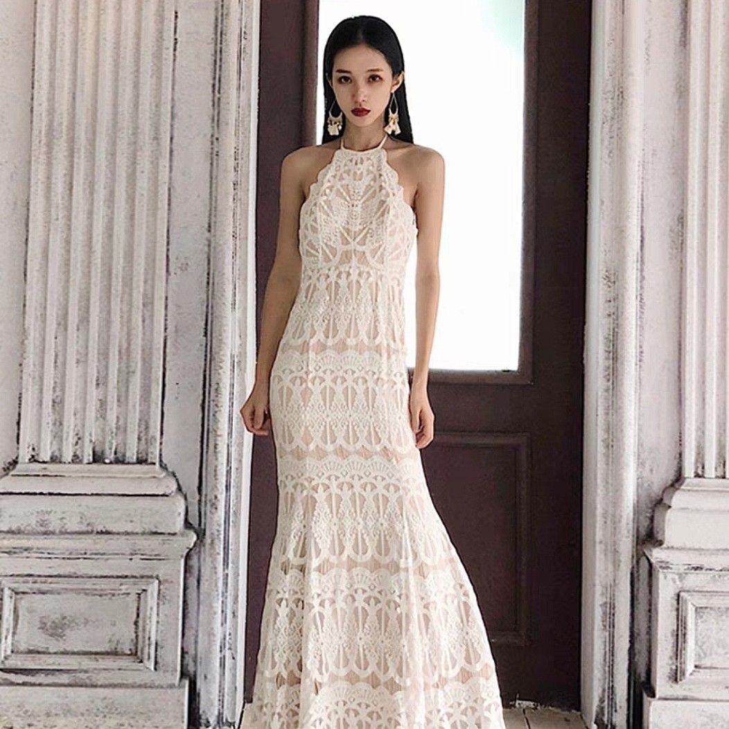 White bodycon evening dress shop