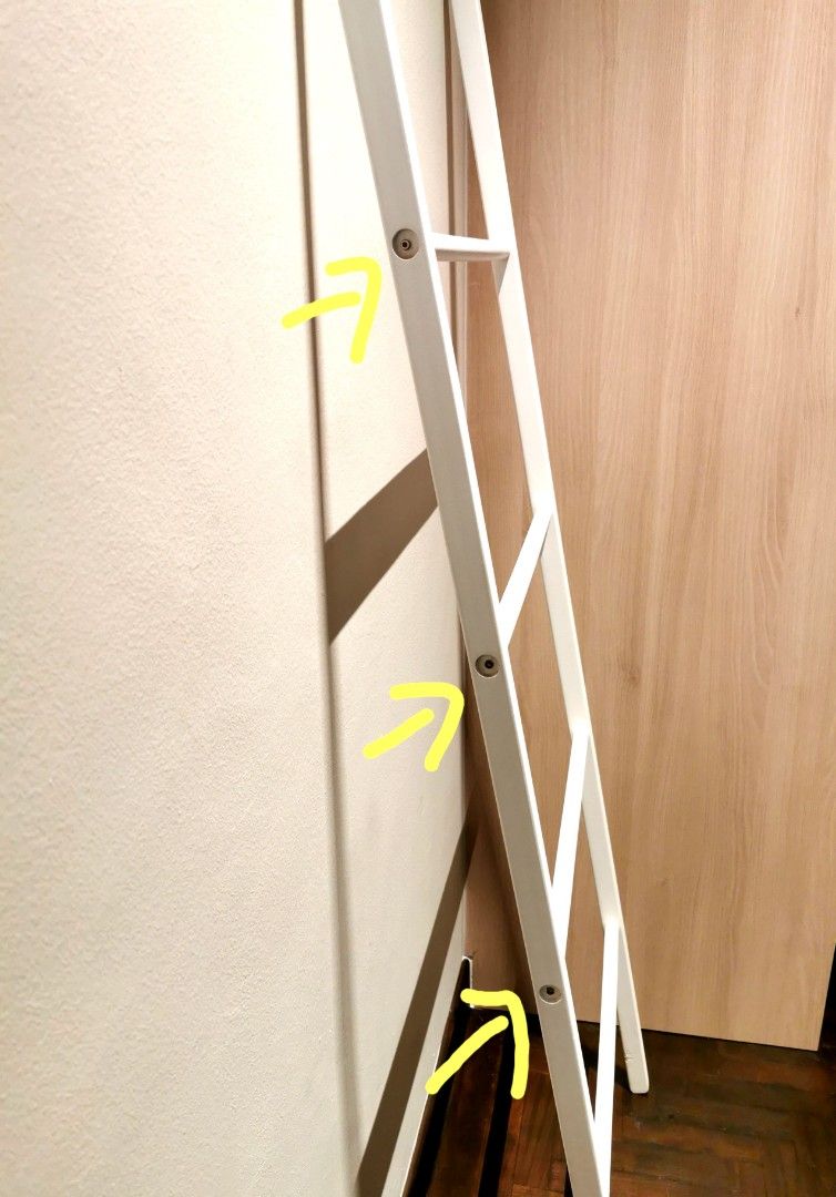 White ladder rack, Furniture & Home Living, Furniture, Shelves ...