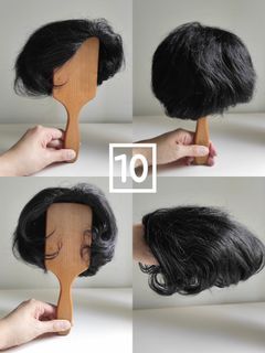 Wig toupee | rambut palsu penutup botak | hair toupee sintetis (10), preloved