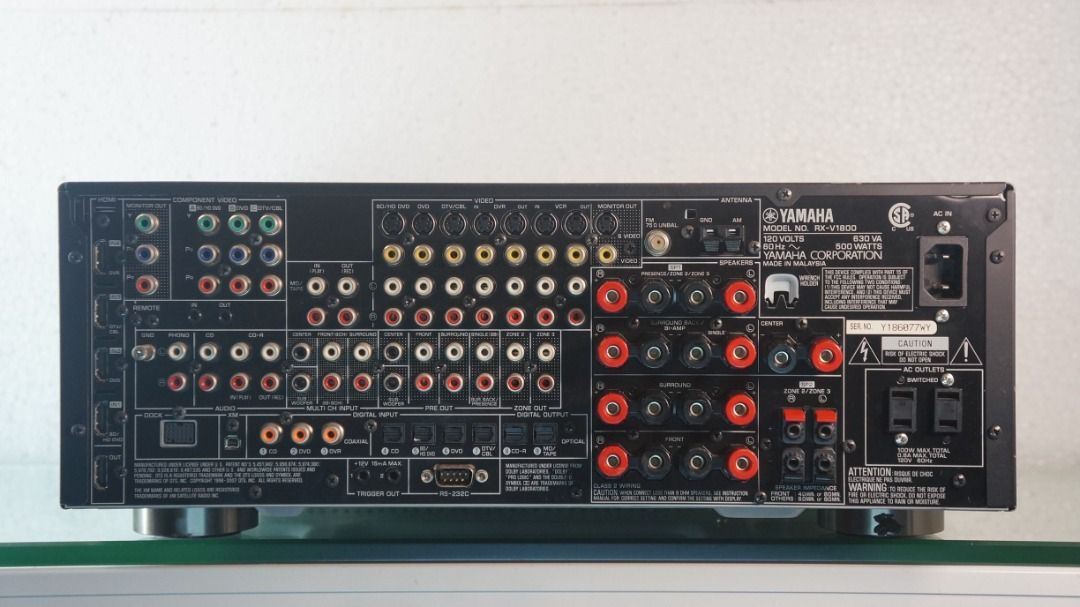 Yamaha RXV1800 7.1ch Natural Sound AV Receiver (with HDMI), Audio, Soundbars, Speakers