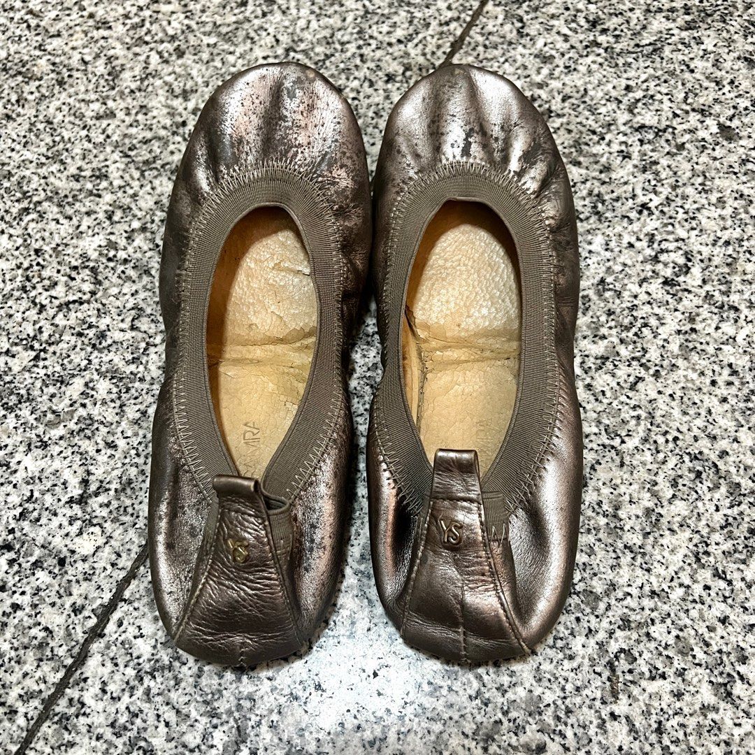 Yosi Samra Pewter flats