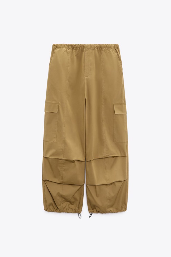 ZARA CARGO PARACHUTE PANTS, Women's Fashion, Bottoms, Other Bottoms on