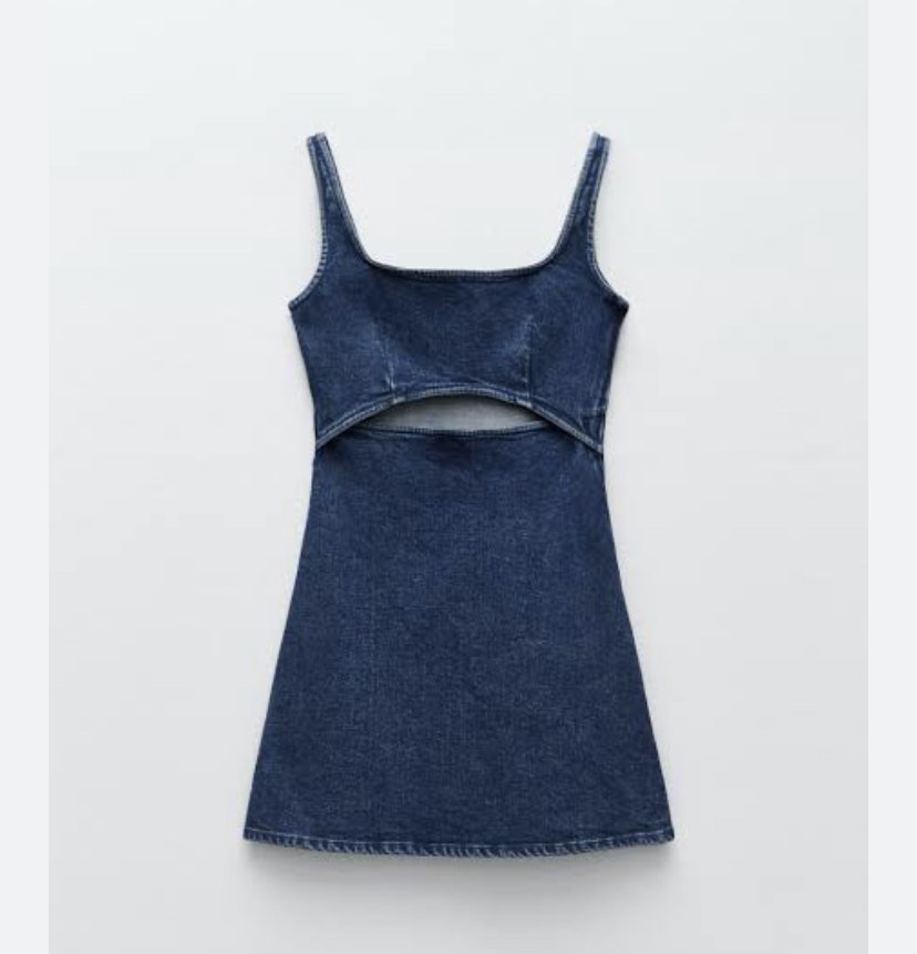 Zara Cutout Denim Dress on Carousell