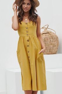 Zara mustard dress