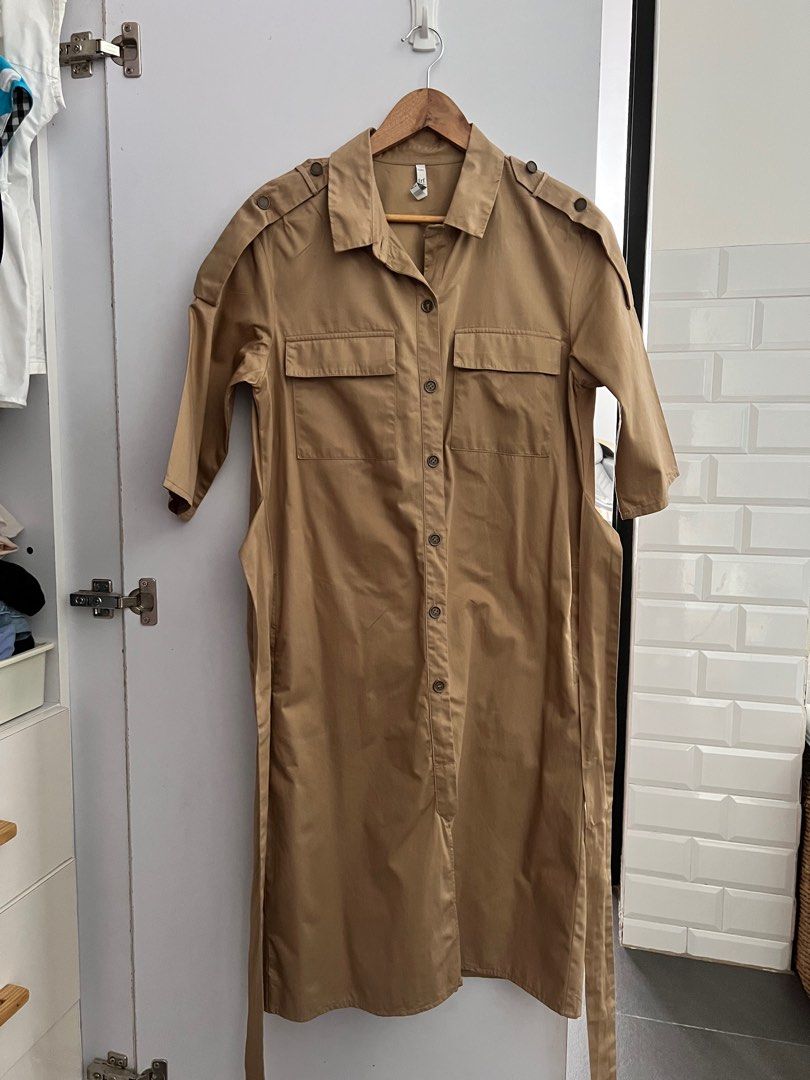 ZARA trench dress on Carousell