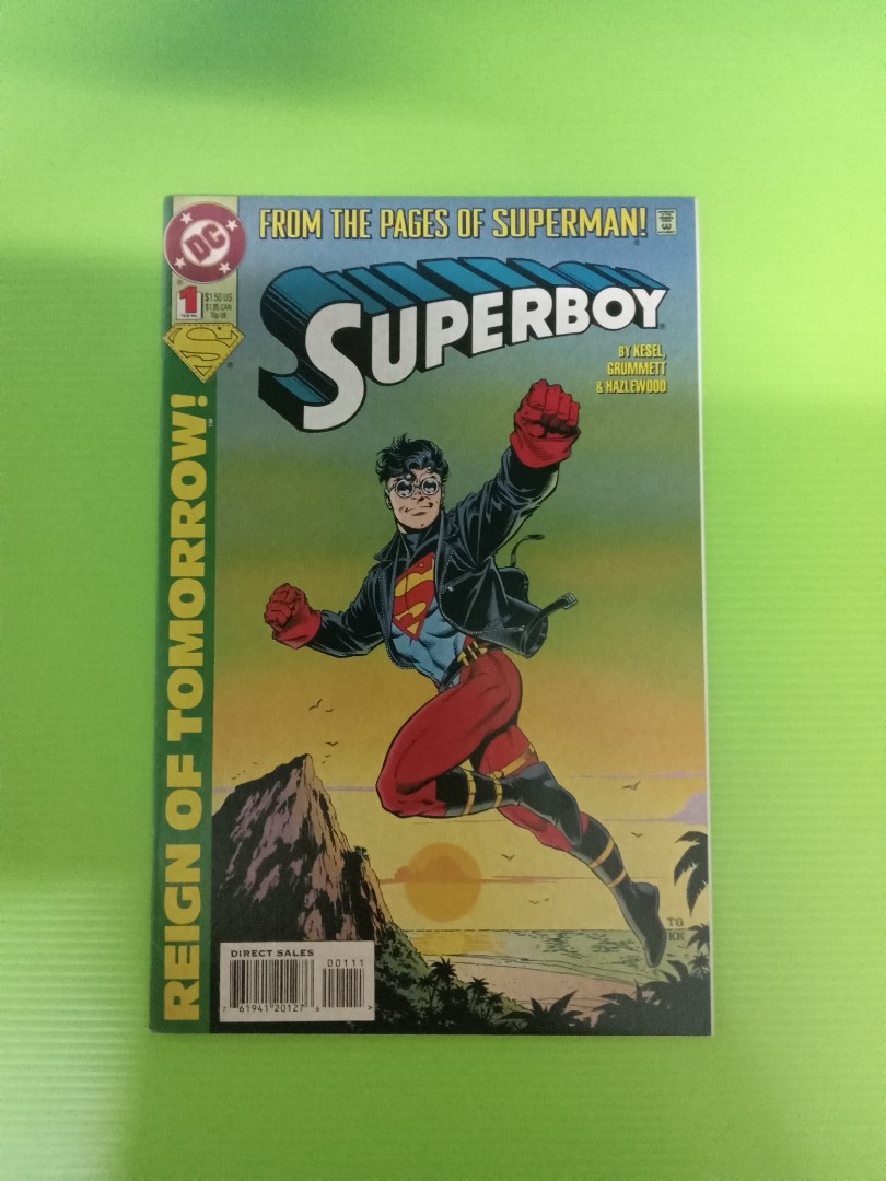 1st App Knockout Superhuman New God Superboy 1 Tom Grummett Cover Art Dc Comics 6956