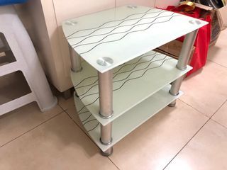 3 layers glass side table