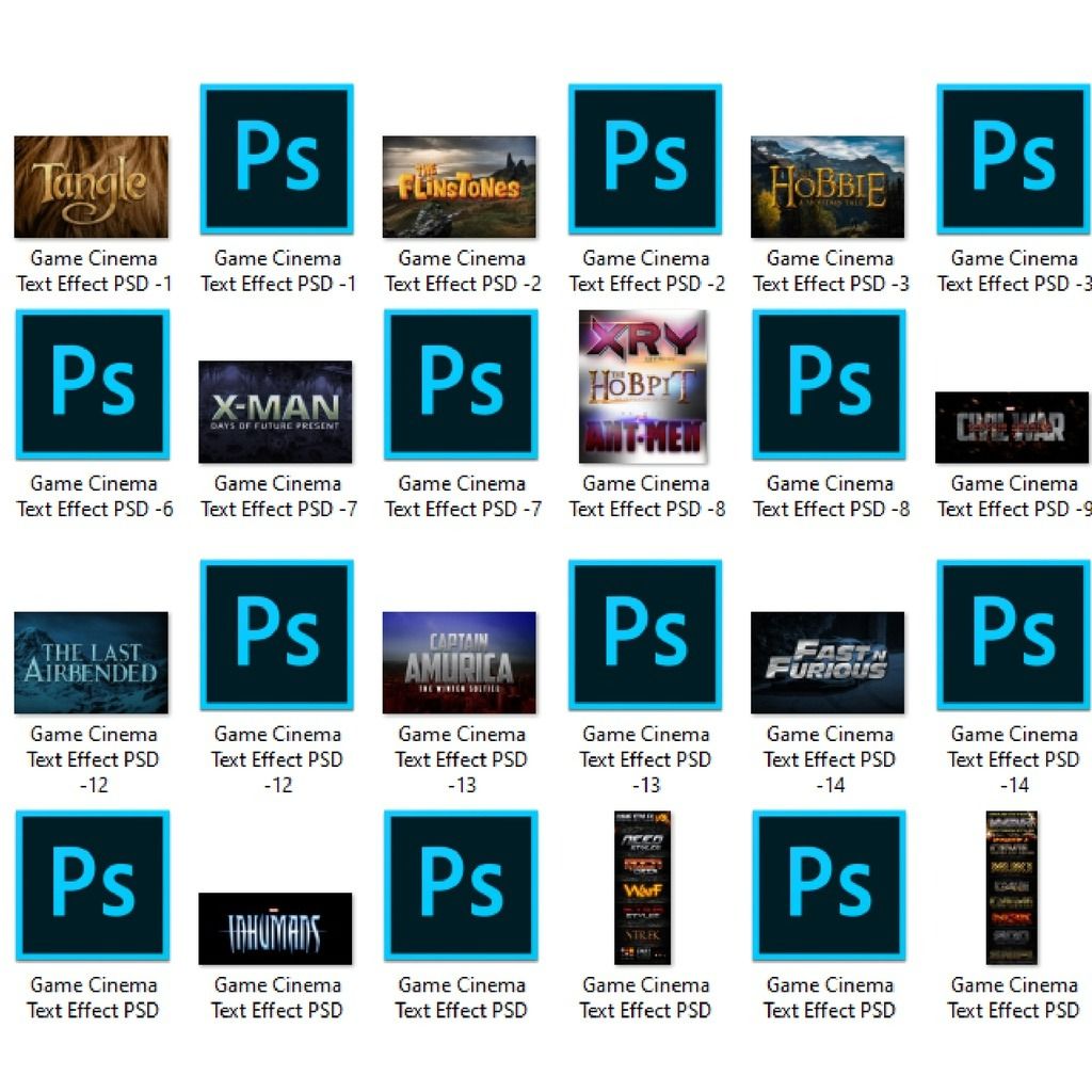 770+ Set Photoshop Text Effects Bundle Title Poster PSD Font Editable ...