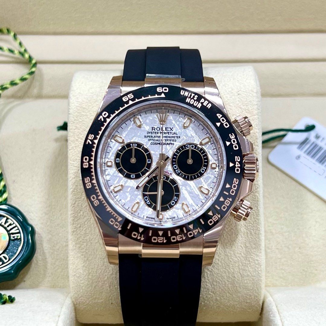 全新2023年Rolex Daytona 116515LN METE 停產玫瑰金隕石面, 名牌