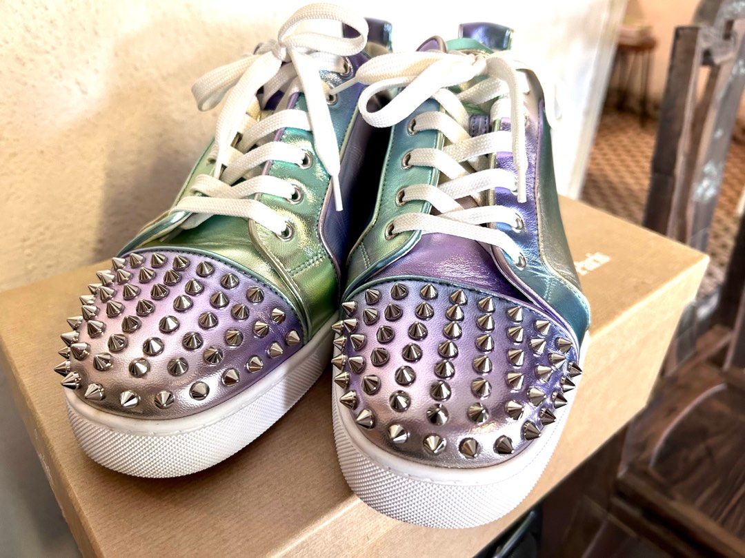 Purple christian hotsell louboutin sneakers
