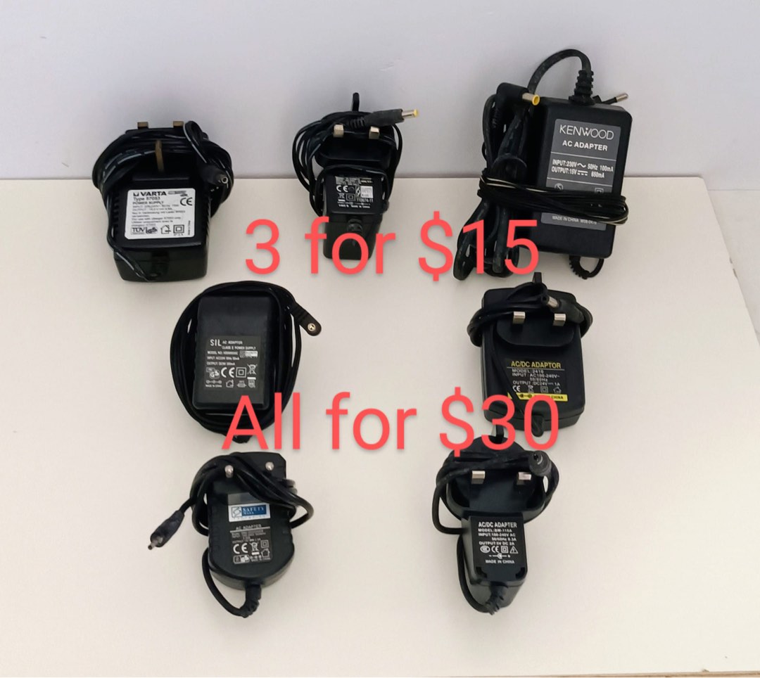 AC DC Power Adaptors, TV & Home Appliances, Electrical, Adaptors & Sockets on Carousell