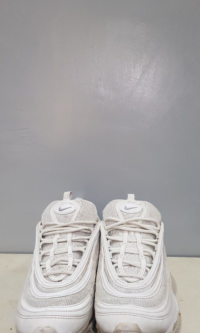 AIR MAX 97 TRIPPLE WHITE Nike Size 9.5 mens 9 10 Condition