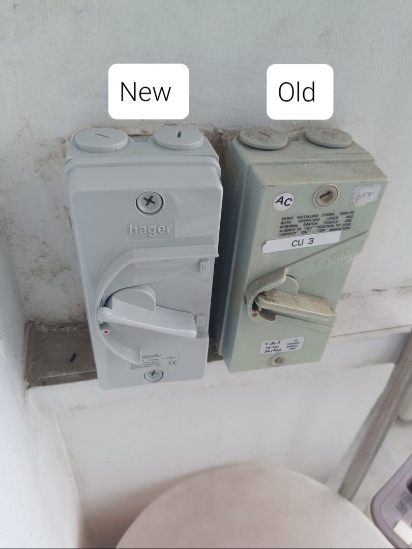 Aircon switch 20amp isolator, TV & Home Appliances, Air Conditioners