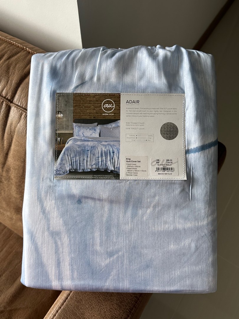 AKEMI TENCEL Lyocell King Quilt Cover Set, Furniture & Home Living