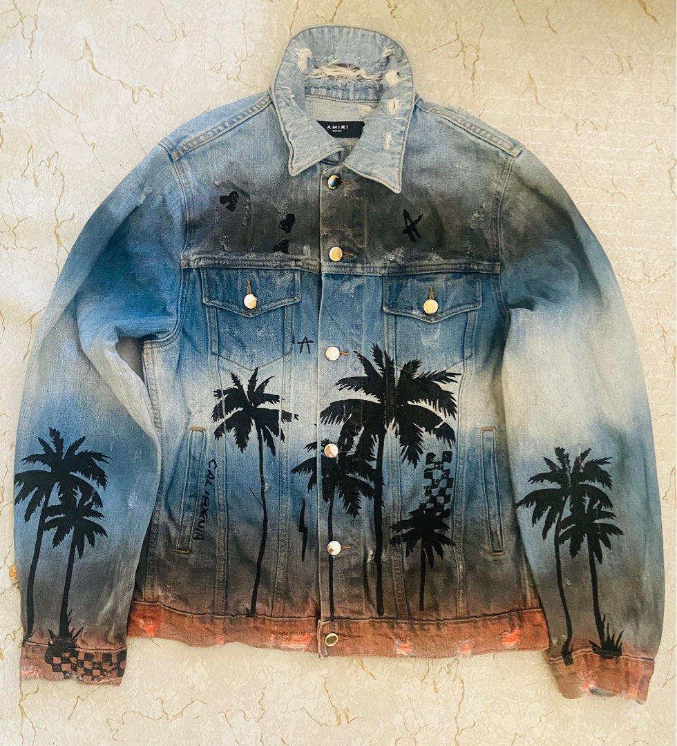 Amiri palm cheap denim jacket
