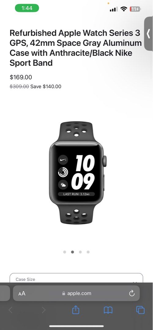 Refurbished apple watch online series 3 nike