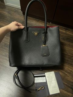 Prada 1BH171 Saffiano Mini Leather Bag Black GHW, Luxury, Bags & Wallets on  Carousell