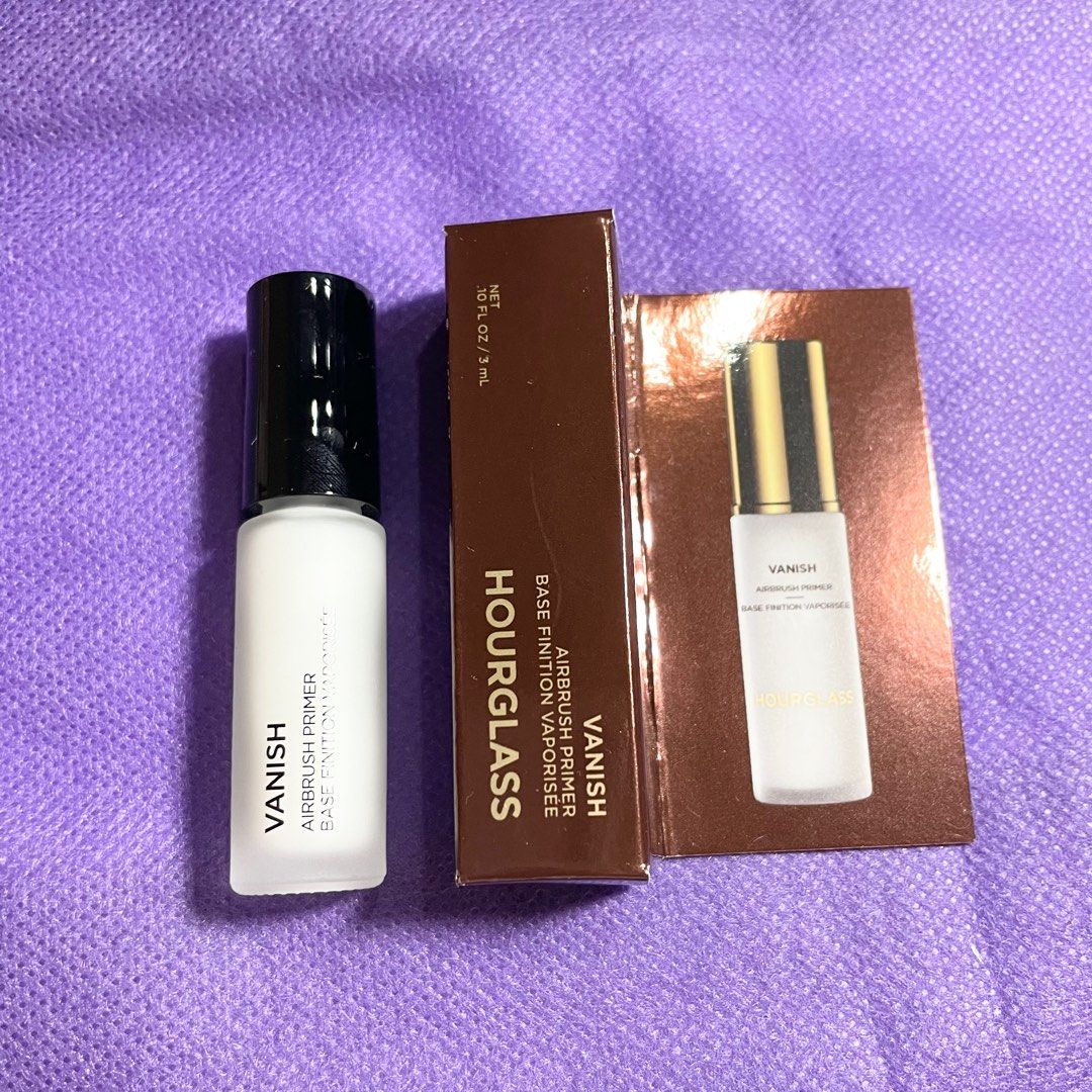AUTHENTIC Hourglass vanish airbrush makeup primer base (Category: Makeup) located in Pasig City. Submitted by vanityboutique (Listing ID 1223608594, Image 2). Description: Pm for more details 3ml with box Brand new and authentic Selling low and affordable One of the best selling brands in the makeup skincare perfume world .