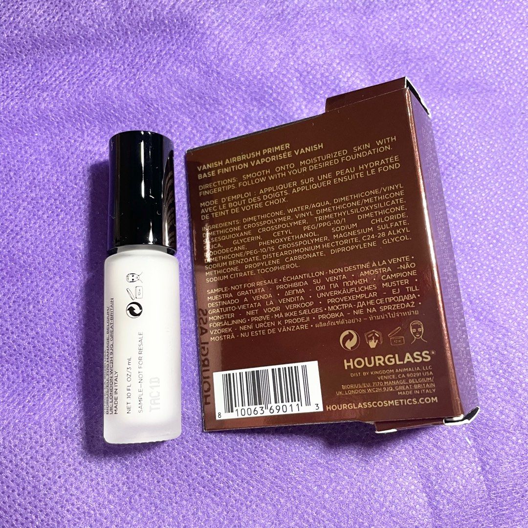 AUTHENTIC Hourglass vanish airbrush makeup primer base (Category: Makeup) located in Pasig City. Submitted by vanityboutique (Listing ID 1223608594, Image 3). Description: Pm for more details 3ml with box Brand new and authentic Selling low and affordable One of the best selling brands in the makeup skincare perfume world .