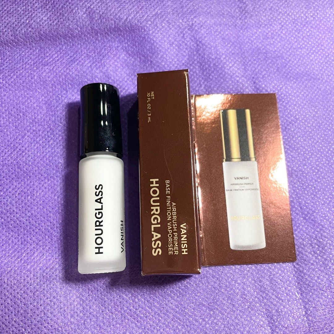 AUTHENTIC Hourglass vanish airbrush makeup primer base (Category: Makeup) located in Pasig City. Submitted by vanityboutique (Listing ID 1223608594, Image 1). Description: Pm for more details 3ml with box Brand new and authentic Selling low and affordable One of the best selling brands in the makeup skincare perfume world .