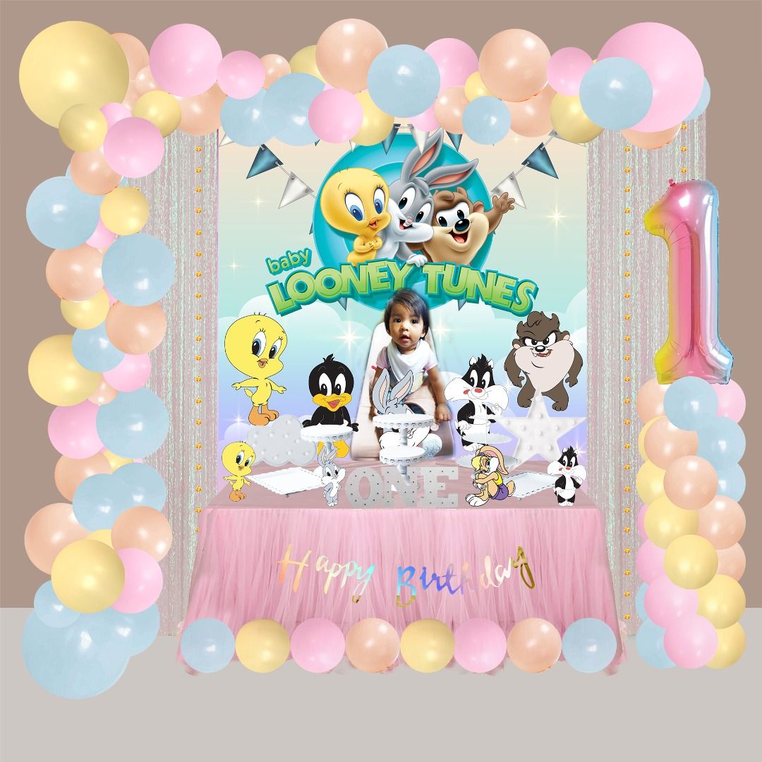 Baby looney tunes baby shower decorations sales