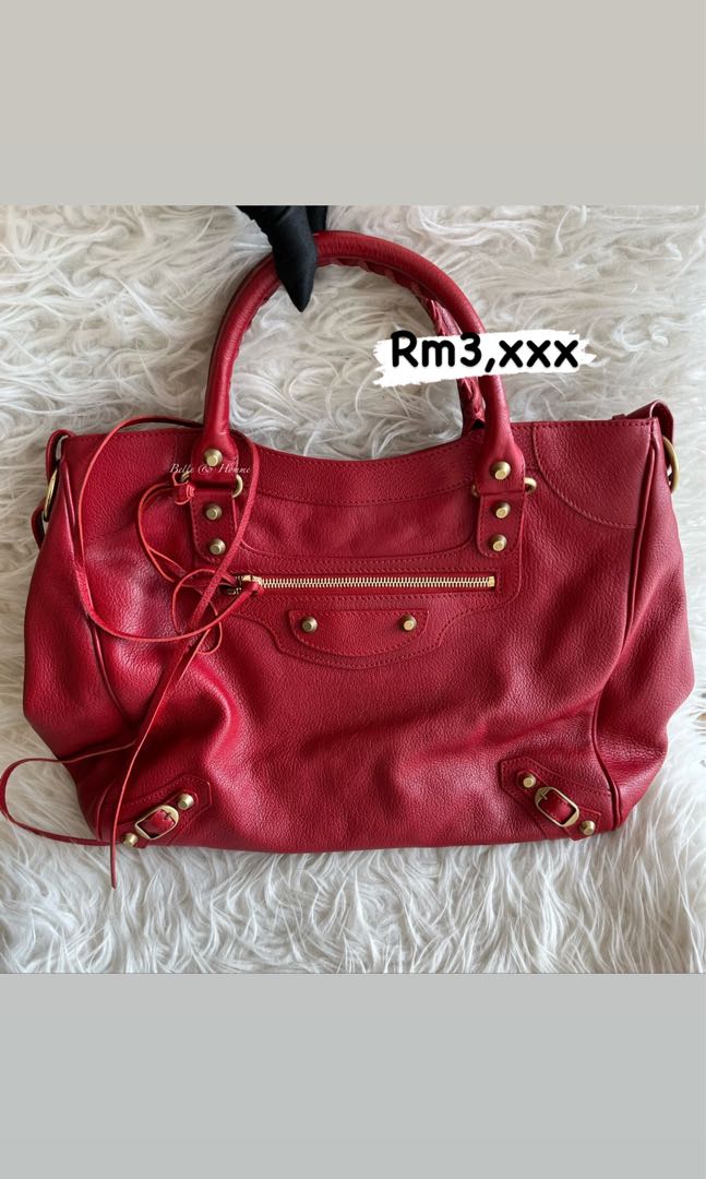 Balenciaga Red Velo Bag, Luxury, Bags & Wallets on Carousell