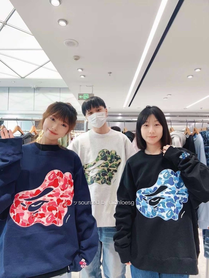 BAPE ABC CAMO PATCH LOOSE FIT CREWNECK, Men