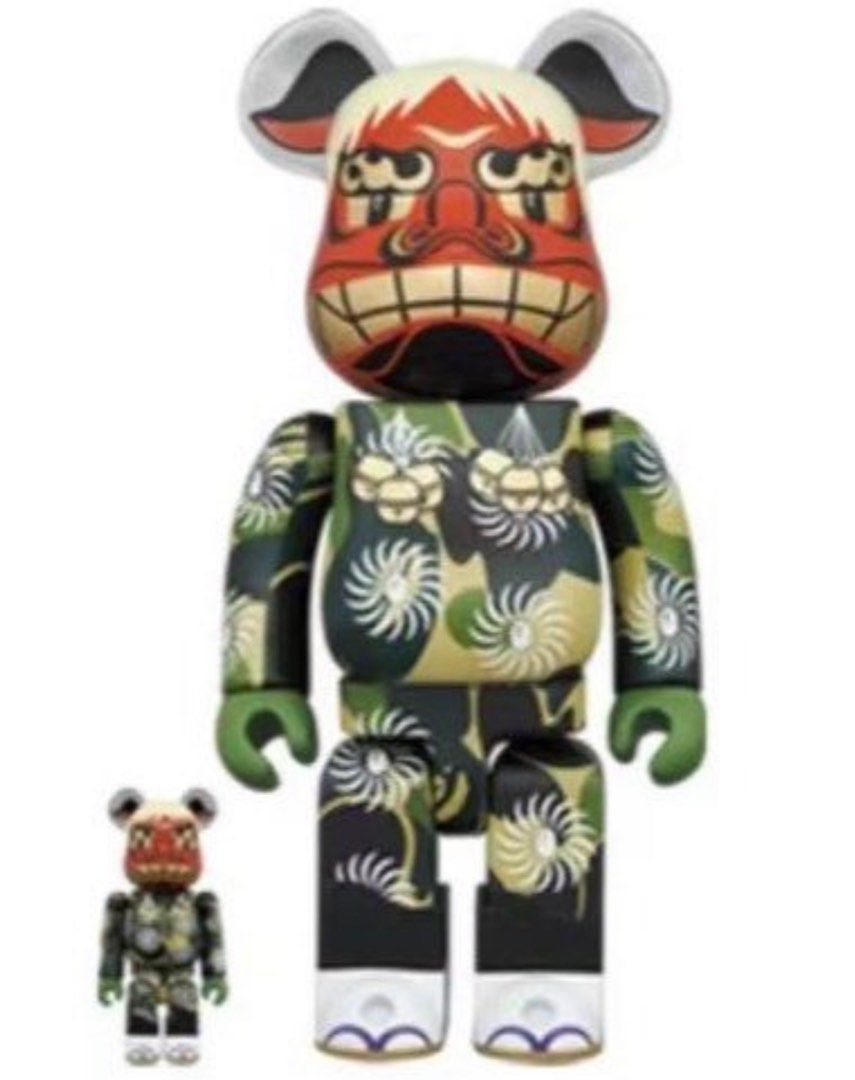 Bearbrick 400 % + 100 % 獅子舞bape set 拆售（不連招財貓達磨盒 