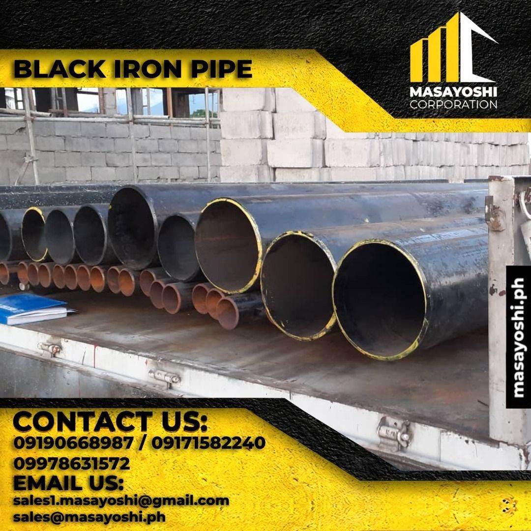 Black Iron Pipes 3", BI Pipes Schedule 20, Steel Pipe, Fence Tube, B.I