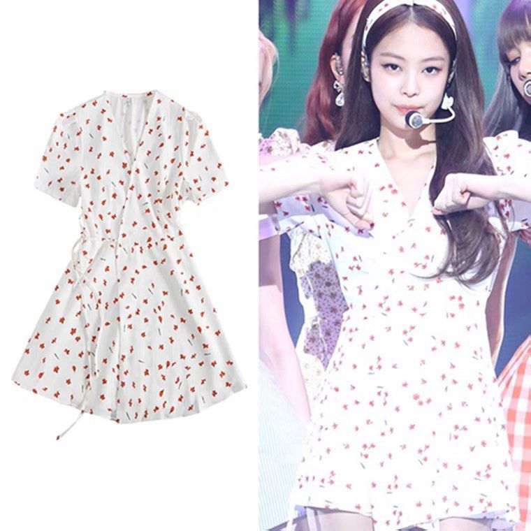 blackpink jennie floral dress Women s Fashion Dresses Sets