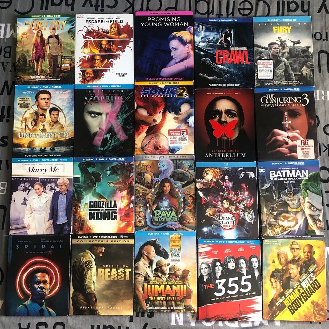 Bluray movies for SALE [Sonic, Uncharted, Spiderman, Spiderman, PS4