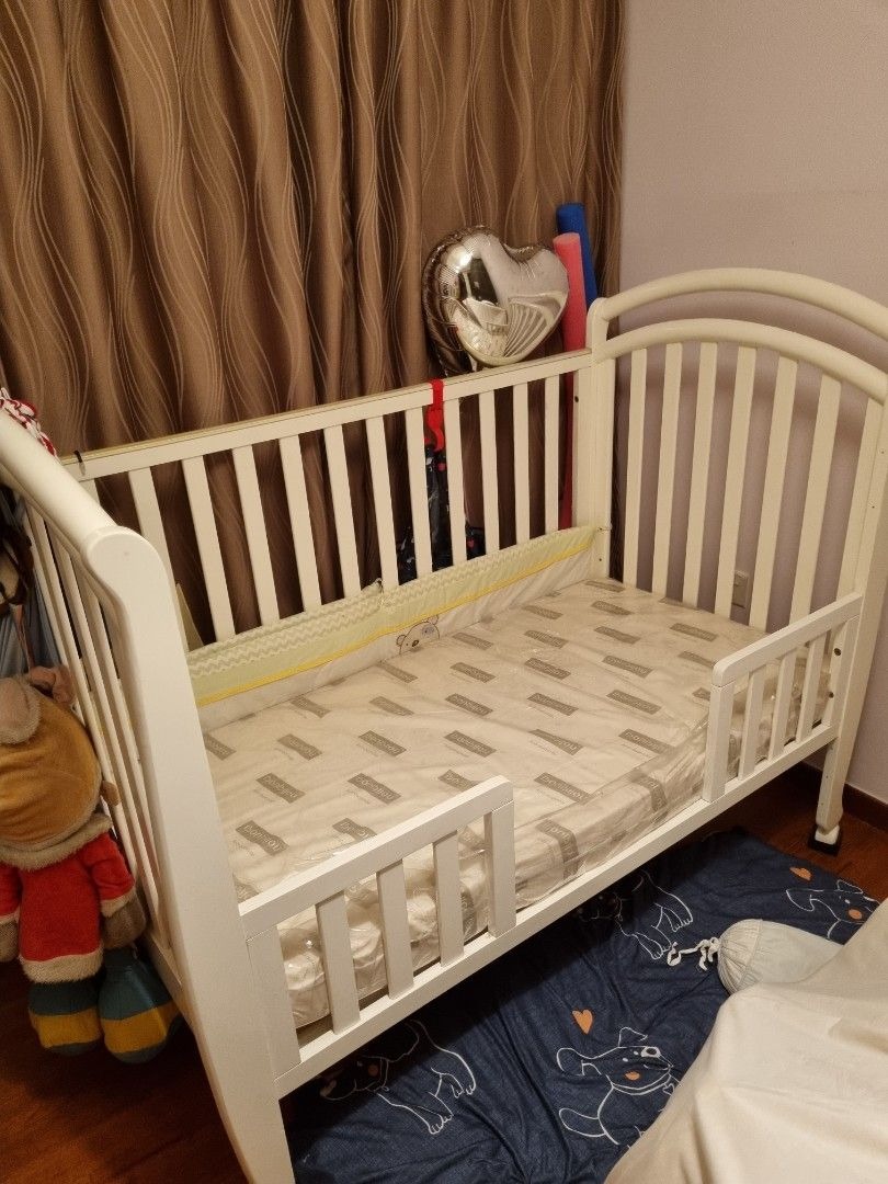 Bonbijou Vermont 4in1 Baby Cot Features (White), Babies & Kids, Baby