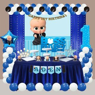 Boss Baby Theme - Our Best Selling Curtain Backdrop Deluxe Party Package