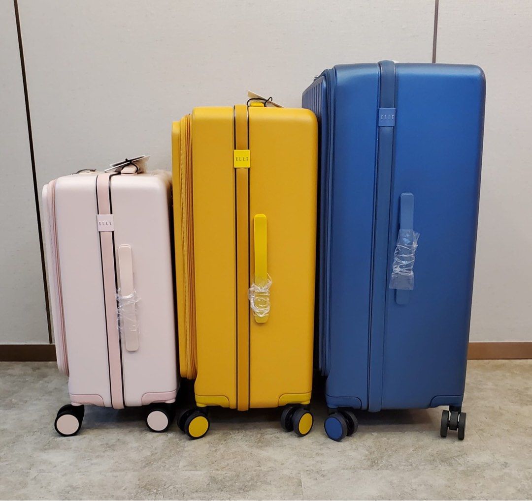 Brand new Elle baggage suitcase 全新原廠ELLE 旅行喼藍黃灰粉紅粉綠