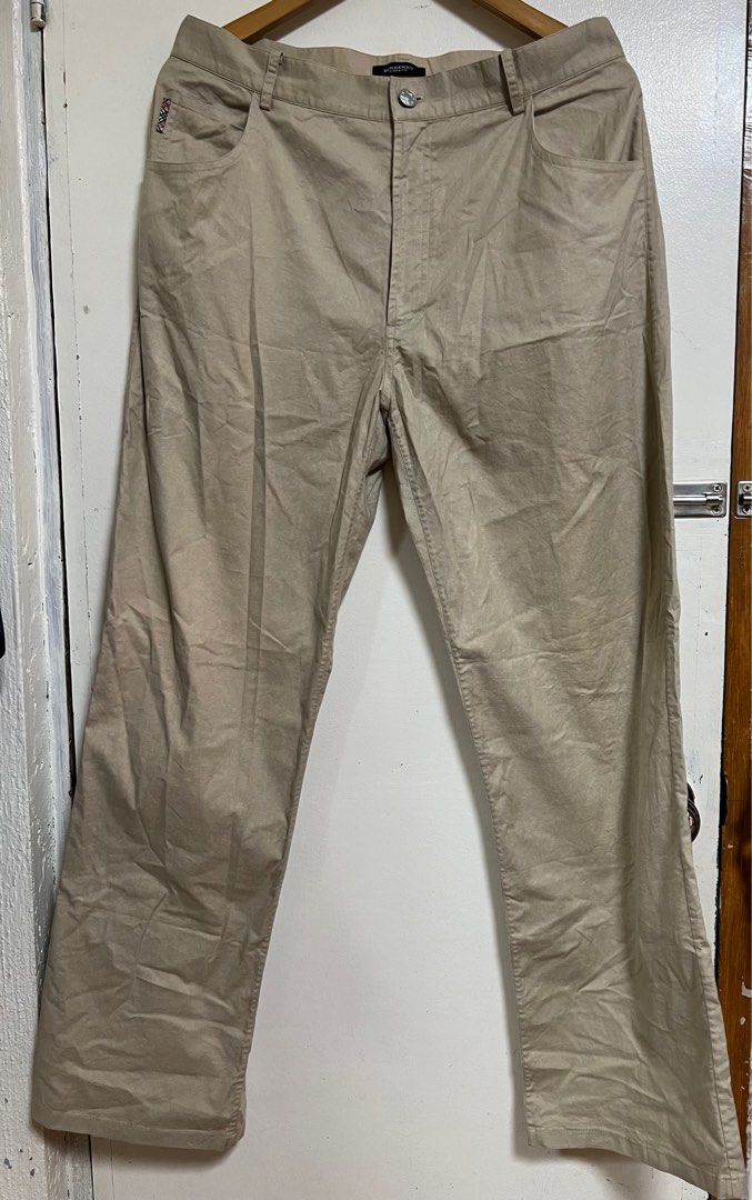 BURBERRY KHAKI PANTS, Men's Fashion, Bottoms, Trousers on Carousell